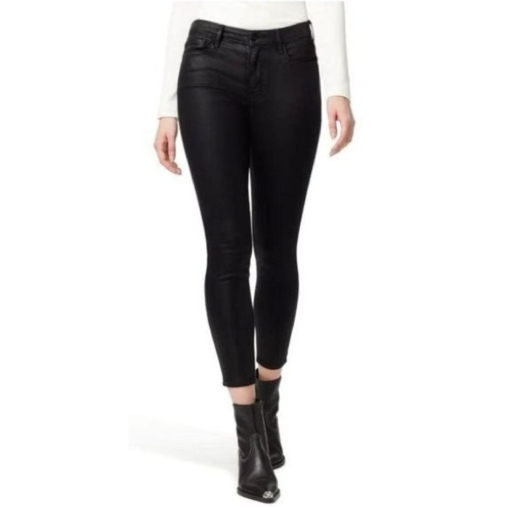 Revolve Social Standard by Sanctuary Coated Black Skinny Ankle Jeans